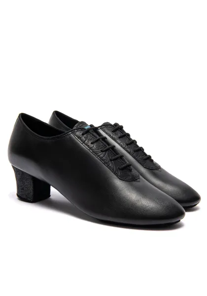 IDS - F33-BLACK CALF/BLACK FIORI -1.5 heel- International Dance Shoes IDS - F33-BLACK CALF/BLACK FIORI -1.5 heel
