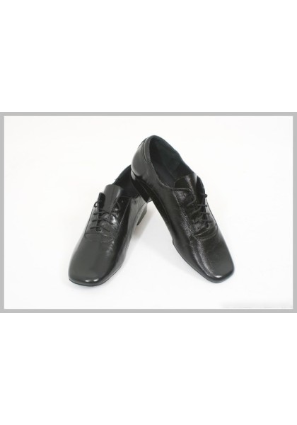 Ballroom Dance Shoes - Black Leather - Heel 1 inch- DanceWearChanpions Ballroom Dance Shoes - Black Leather - Heel 1 inch