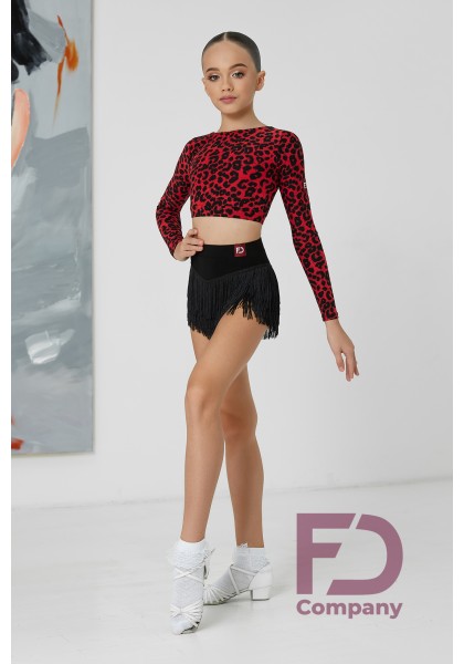 Latin Top-29 Leopard Red