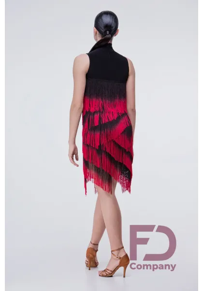 Latin Dress 30 with Black Fringes Latin Dress 30 with Black Fringes