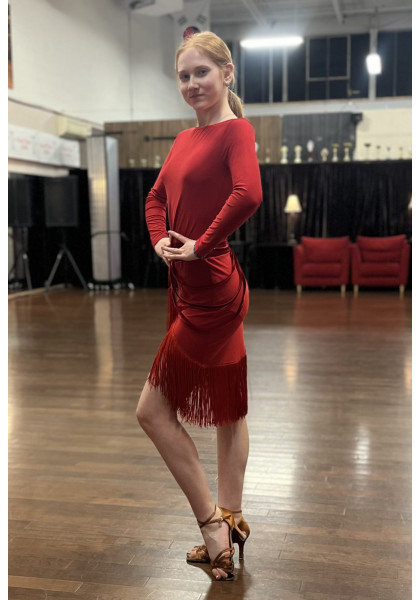 Latin Dress 34 Red
