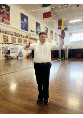 Men Ballroom Dress Shirt White