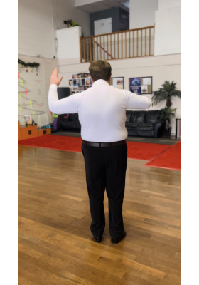 Men Ballroom Dress Shirt White