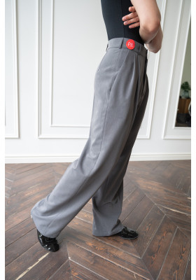 Primabella Men Ballroom Pants Fold Gray