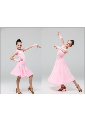 Girl's Competition Dress with 2 Skirts Girl's Competition Dress with 2 Skirts